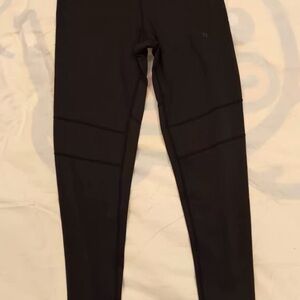 Black Seam-Detail Active Leggings